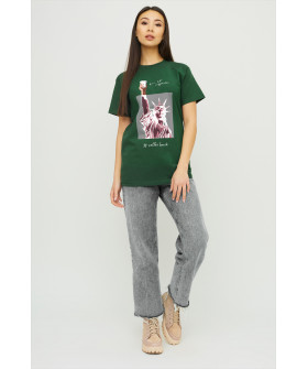 Футболка Бойфренд / воздушный принт /