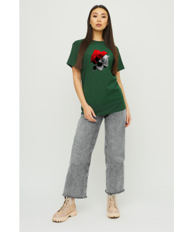 Boyfriend T-shirt / air print /