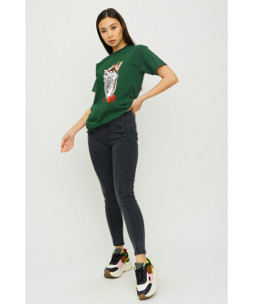 Boyfriend T-shirt / air print /