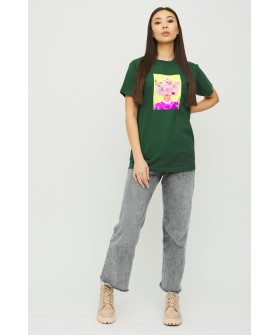 Boyfriend T-shirt / air print /