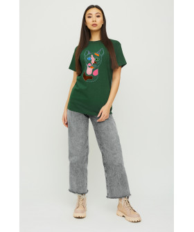 Футболка Бойфренд / воздушный принт /