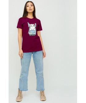 Футболка Бойфренд / воздушный принт /