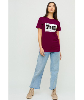 Футболка Бойфренд / воздушный принт /