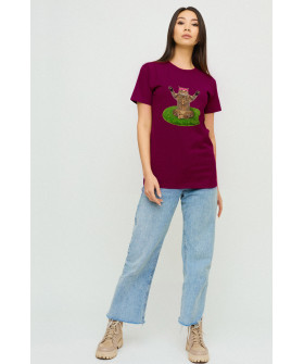 Boyfriend T-shirt / air print /