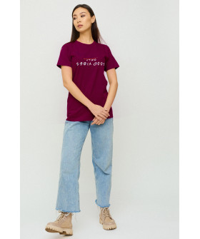 Футболка Бойфренд / воздушный принт /