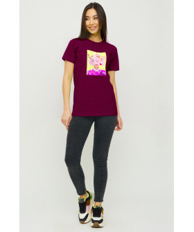 Футболка Бойфренд / воздушный принт /