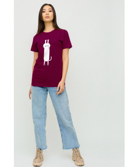 Boyfriend T-shirt / air print /