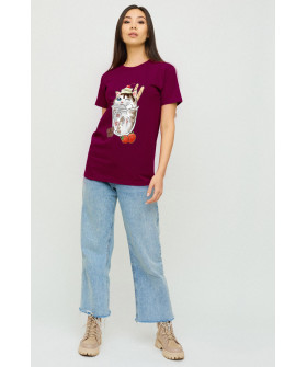 Футболка Бойфренд / воздушный принт /