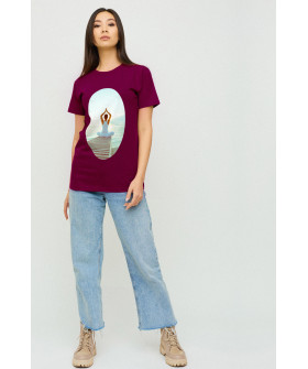 Футболка Бойфренд / воздушный принт /