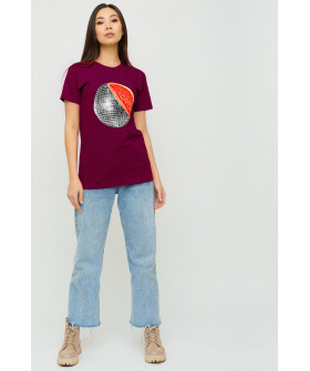 Футболка Бойфренд / воздушный принт /