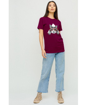 Boyfriend T-shirt / air print /