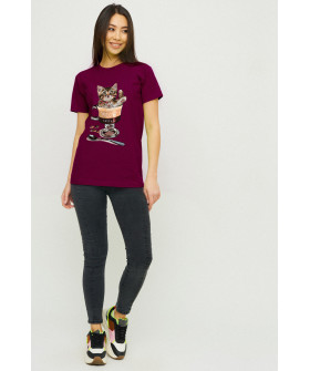 Boyfriend T-shirt / air print /