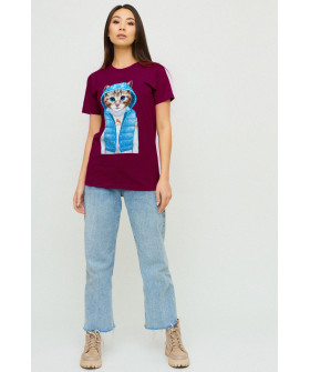 Boyfriend T-shirt / air print /