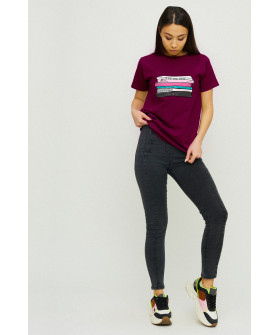 Футболка Бойфренд / воздушный принт /