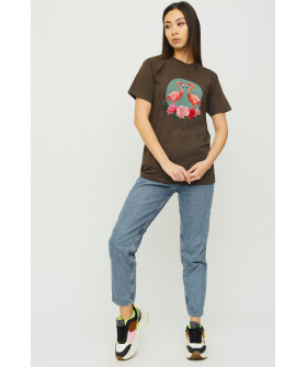 Boyfriend T-shirt / breathable print /