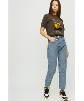 Boyfriend T-shirt / breathable print /