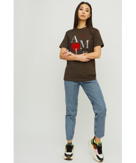 Boyfriend T-shirt / breathable print /