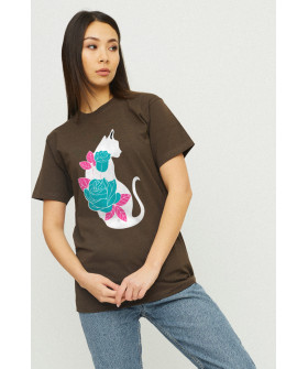 Boyfriend T-shirt / breathable print /