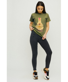 Boyfriend T-shirt / breathable print /