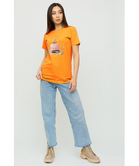 Boyfriend T-shirt / breathable print /