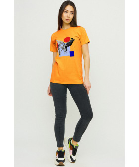 Boyfriend T-shirt / breathable print /