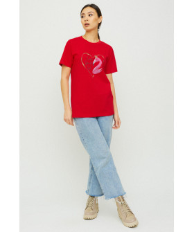 Boyfriend T-shirt / breathable print /