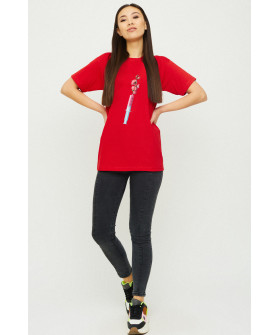 Boyfriend T-shirt / breathable print /