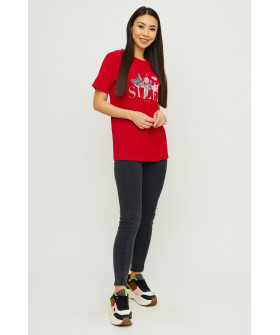 Boyfriend T-shirt / breathable print /