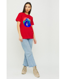 Boyfriend T-shirt / breathable print /