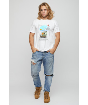 Basic men's T-shirt /breathable print/