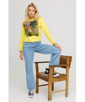 Women's sweatshirt with a print basic /no flis/ 