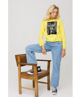 Women's sweatshirt with a print basic /no flis/ 