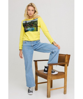 Women's sweatshirt with a print basic /no flis/ 