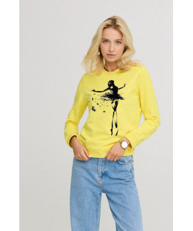 Women's sweatshirt with a print basic /no flis/ 