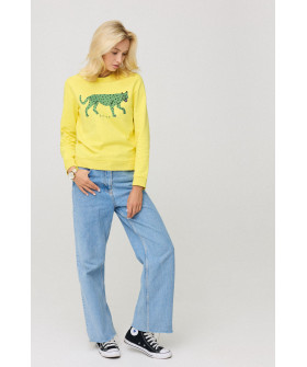 Women's sweatshirt with a print basic /no flis/ 