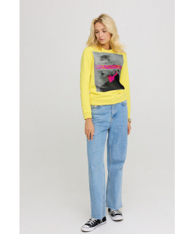 Women's sweatshirt with a print basic /no flis/ 