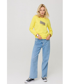 Women's sweatshirt with a print basic /no flis/ 