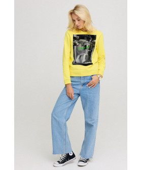 Women's sweatshirt with a print basic /no flis/ 