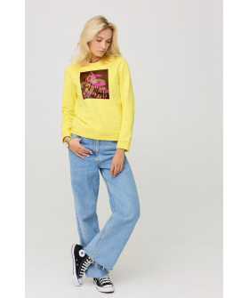 Women's sweatshirt with a print basic /no flis/ 