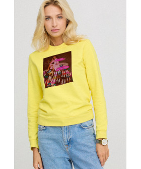 Women's sweatshirt with a print basic /no flis/ 