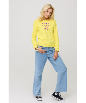 Women's sweatshirt with a print basic /no flis/ 