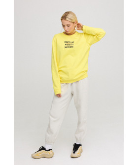 Свитшот женский с принтом оверсайз /no flis/ 