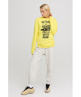 Women's sweatshirt with oversized print /no flis/ 