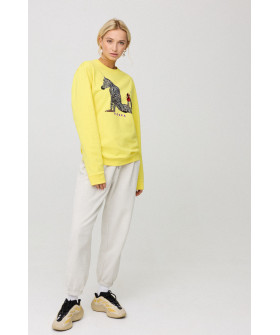 Women's sweatshirt with oversized print /no flis/ 