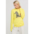 Women's sweatshirt with oversized print /no flis/ 