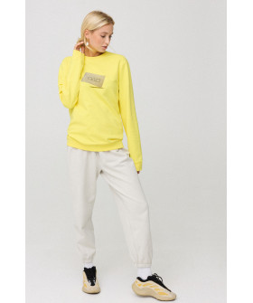 Свитшот женский с принтом оверсайз /no flis/ 