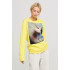 Women's sweatshirt with oversized print /no flis/ 