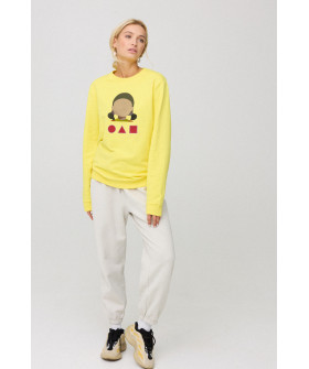 Women's sweatshirt with oversized print /no flis/ 