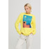 Women's sweatshirt with oversized print /no flis/ 