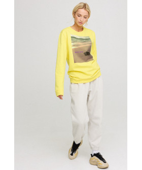 Women's sweatshirt with oversized print /no flis/ 